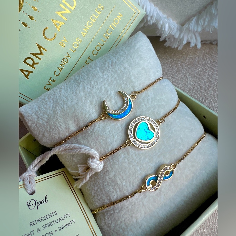 ARM CANDY by EYE CANDY 3 draw string bracelets set
